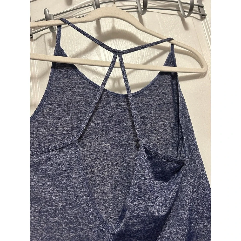 Nike‎ Shirt Womens L Blue Dri-FIT Spaghetti Strap Activewear Tank Top Athleisure
